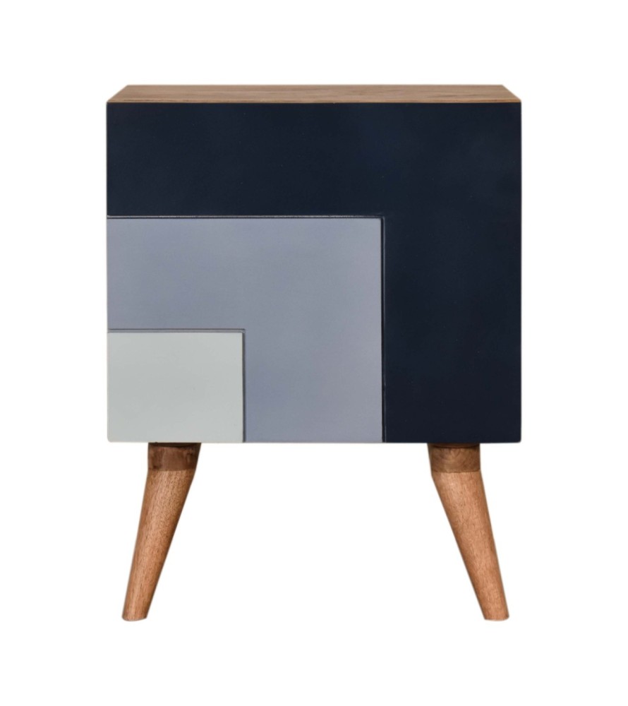 Table de chevet bleue du Québec