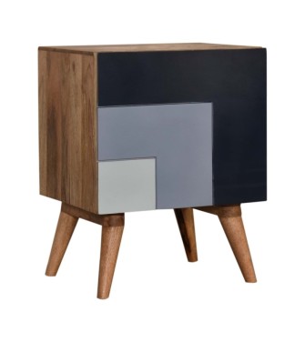 Table de chevet bleue du Québec
