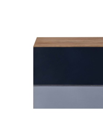 Table de chevet bleue du Québec
