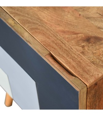 Table de chevet bleue du Québec