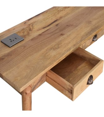 Bureau à 2 tiroirs avec câbles