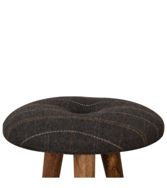 Repose-pieds à motif tweed