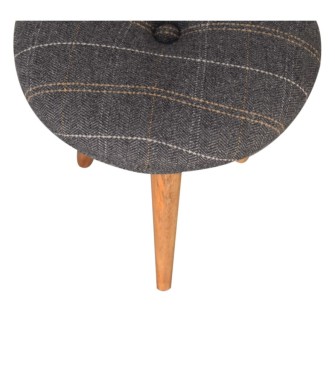 Repose-pieds à motif tweed