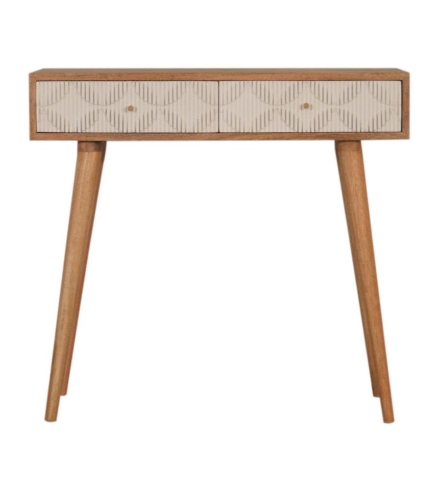 Milan White Console Table