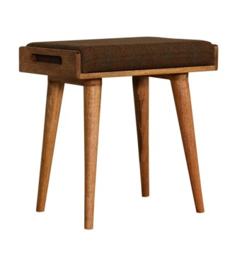 Multi Tweed Tray Style Footstool