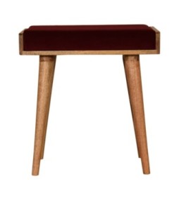 Repose-pieds style plateau rouge vin