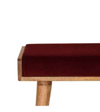 Repose-pieds style plateau rouge vin