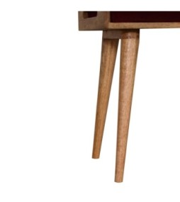 Repose-pieds style plateau rouge vin