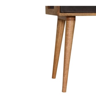 Repose-pieds style plateau en velours gris