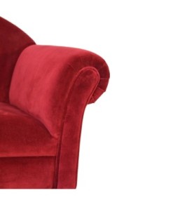 Wine Velvet Nordic Style Armchair