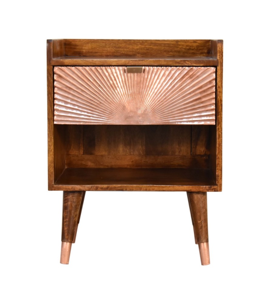 Table de chevet Manila Copper à 1 tiroir