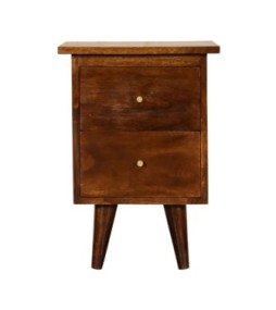 Table de chevet Slimline - finition châtaigne
