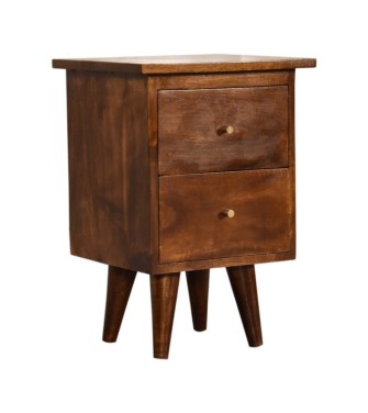 Table de chevet Slimline - finition châtaigne