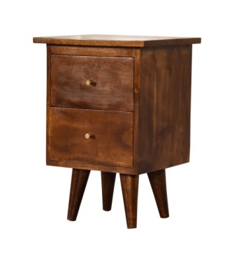 Table de chevet Slimline - finition châtaigne