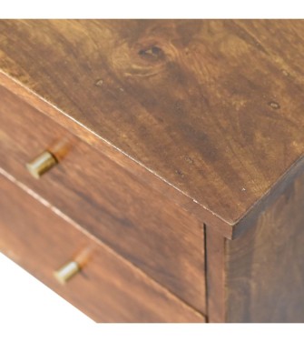 Table de chevet Slimline - finition châtaigne
