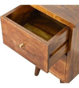 Table de chevet Slimline - finition châtaigne