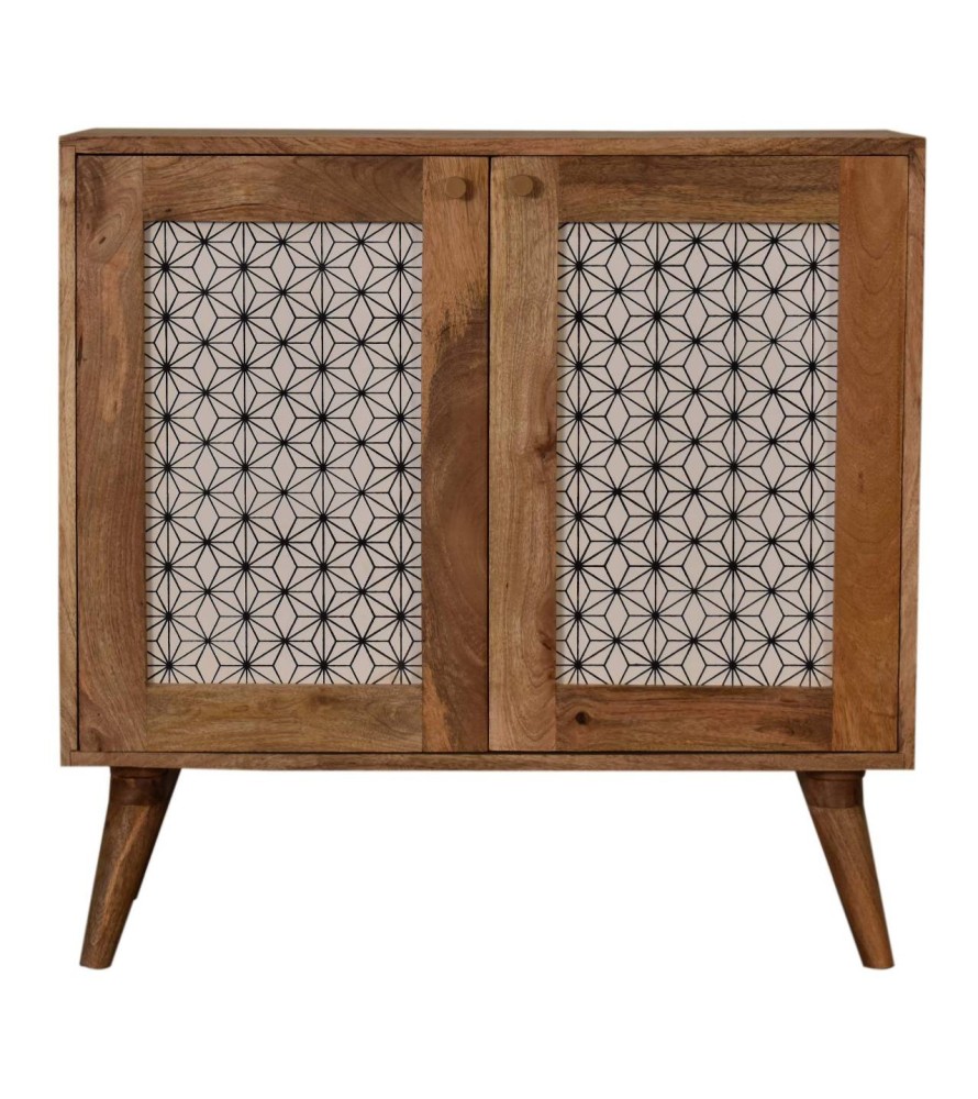 Geometric Screen Printed Cabinet