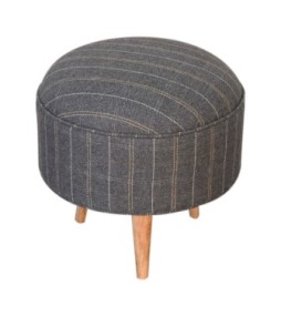 Pewter Tweed Nordic Style Footstool