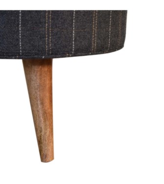 Pewter Tweed Nordic Style Footstool