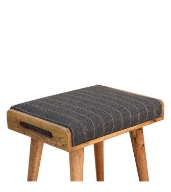 Repose-pieds de style plateau en tweed couleur étain