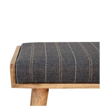 Repose-pieds de style plateau en tweed couleur étain