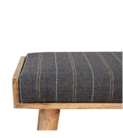 Repose-pieds de style plateau en tweed couleur étain
