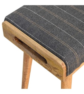 Repose-pieds de style plateau en tweed couleur étain