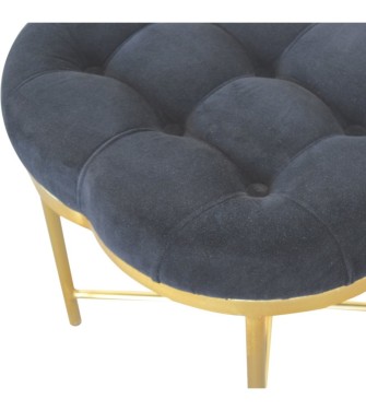 Repose-pieds Clover en velours noir
