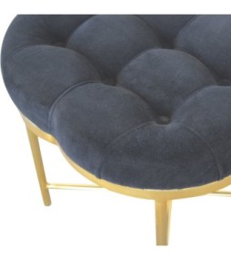 Repose-pieds Clover en velours noir