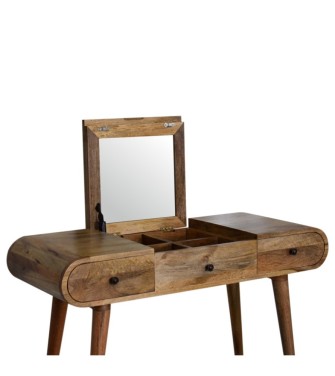 Oak-ish Round Dressing Table