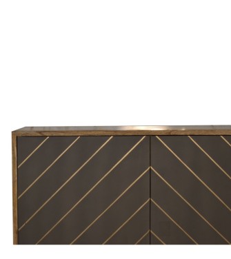 Cement Brass Inlay Cabinet
