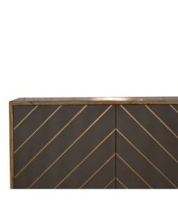 Cement Brass Inlay Cabinet