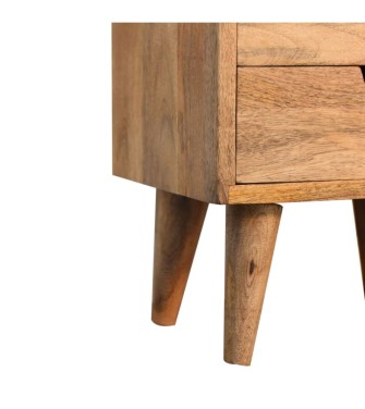 Table de chevet à dossier galerie petit style chêne
