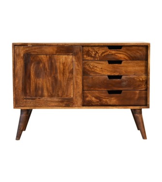 Armoire coulissante finition châtaigne