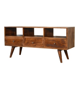 Chestnut Nordic 3 Drawer TV Unit