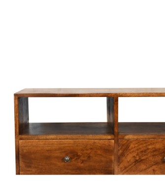 Chestnut Nordic 3 Drawer TV Unit