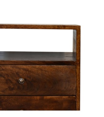 Table de chevet classique finition châtaigne