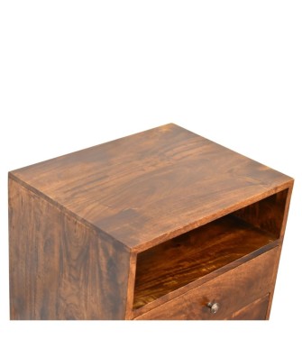 Table de chevet classique finition châtaigne