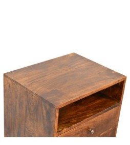 Table de chevet classique finition châtaigne