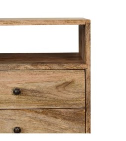 Table de chevet classique aspect chêne