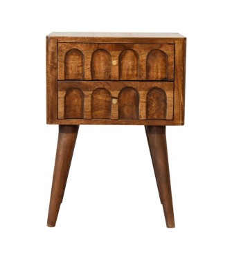 Table de chevet Arch - finition châtaigne
