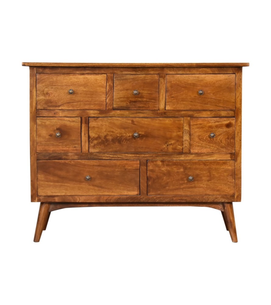Chestnut Solid Wood 8 Drawer Chest