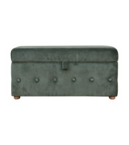 Emerald Velvet Lid-up Ottoman
