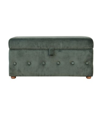 Emerald Velvet Lid-up Ottoman