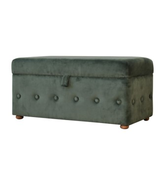 Emerald Velvet Lid-up Ottoman