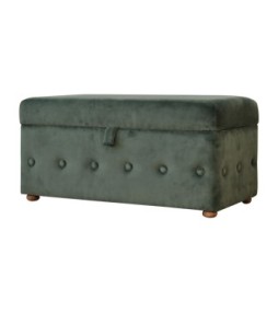 Emerald Velvet Lid-up Ottoman
