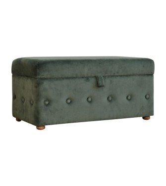 Emerald Velvet Lid-up Ottoman