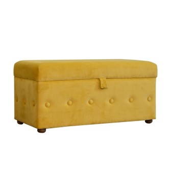 Mustard Velvet Lid-up Ottoman