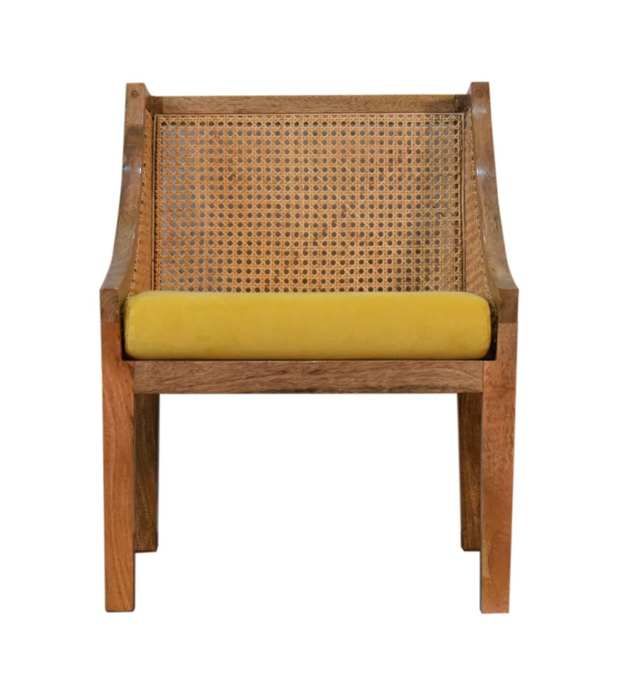 Larissa Mustard Cotton Velvet Chair