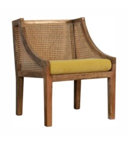 Larissa Mustard Cotton Velvet Chair